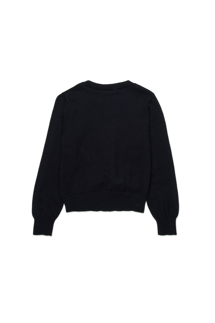 Knit Sweater Wuth Twisted Hem - Black - Posh New York