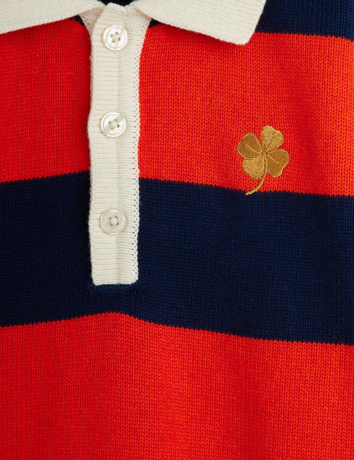 Knitted Rugby Dress - Red - Posh New York