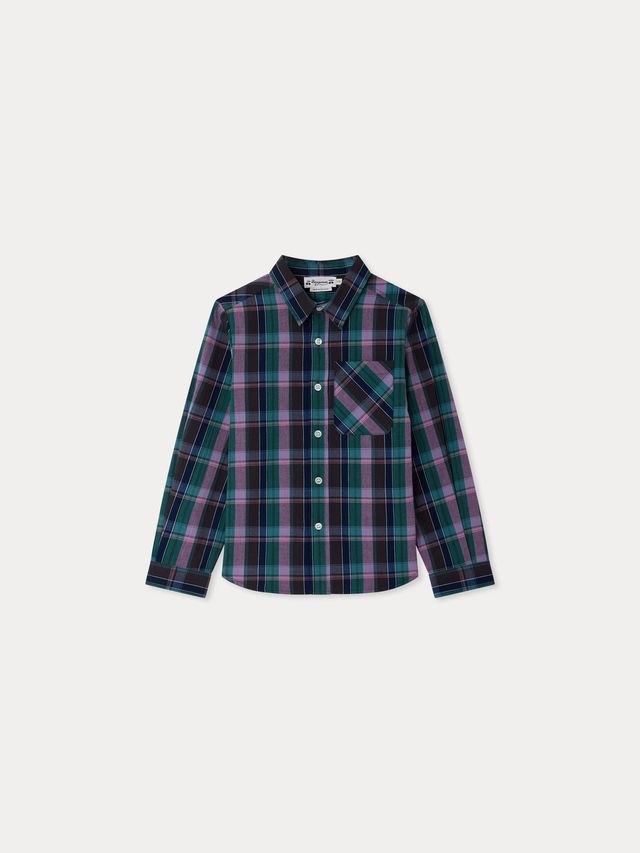 Lavendar and Green Plaid Shirt - EC Violet 458 - Posh New York
