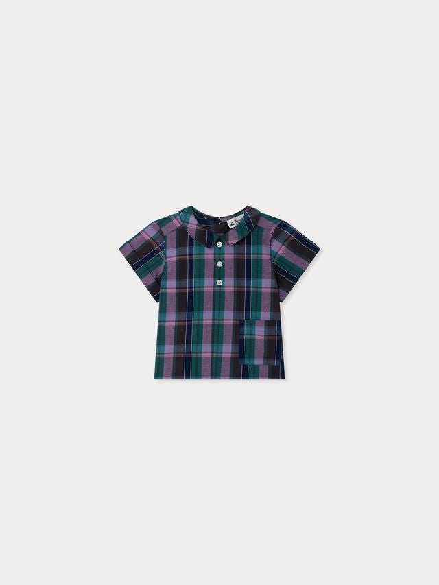 Lavendar and Green Plaid Shirt - EC Violet 458 - Posh New York