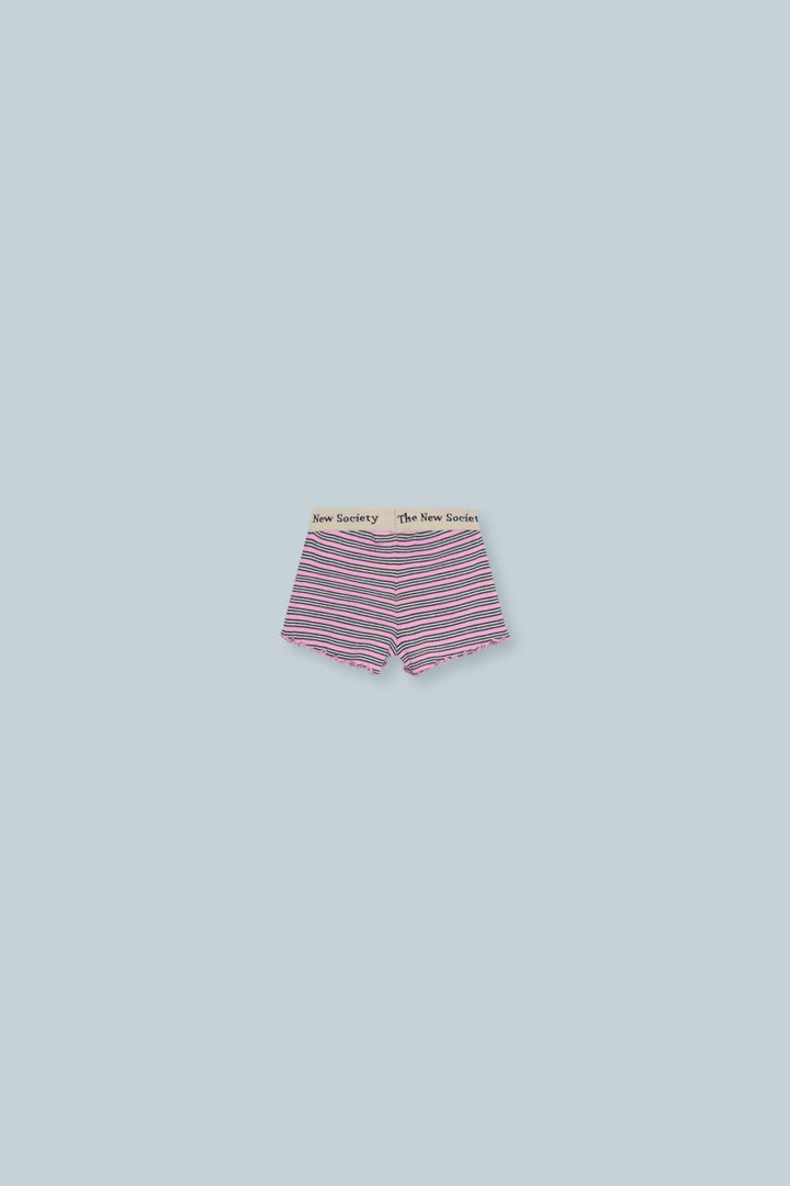 Lavendar Shorts Mini Stripes - Pink Lavendar Stripe - Posh New York