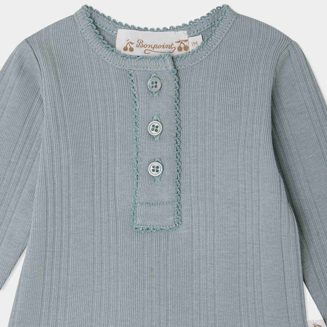 Leandro Button Ribbed Trouser Set - Bleu DU Nord 016 - Posh New York