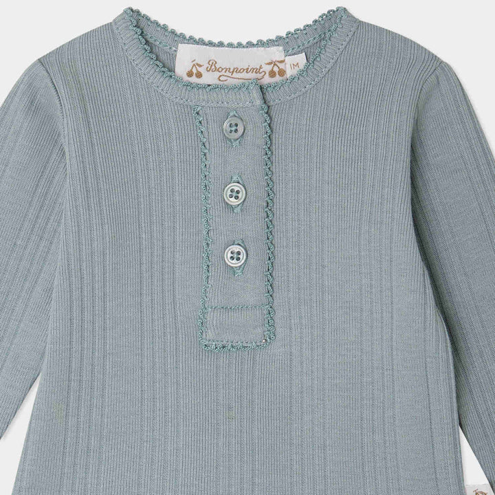 Leandro Button Ribbed Trouser Set - Bleu DU Nord 016 - Posh New York