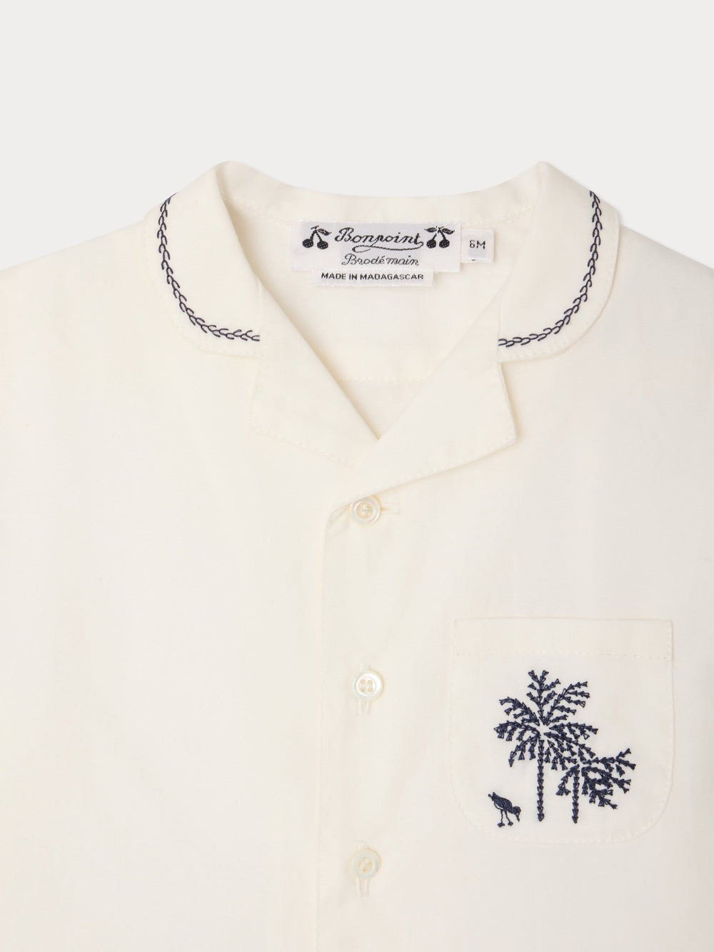 Lennard White Embroidered Shirt - UPB Blanc Lait 102 - Posh New York