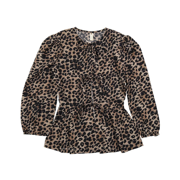 Leopard Tie Blouse - Posh New York