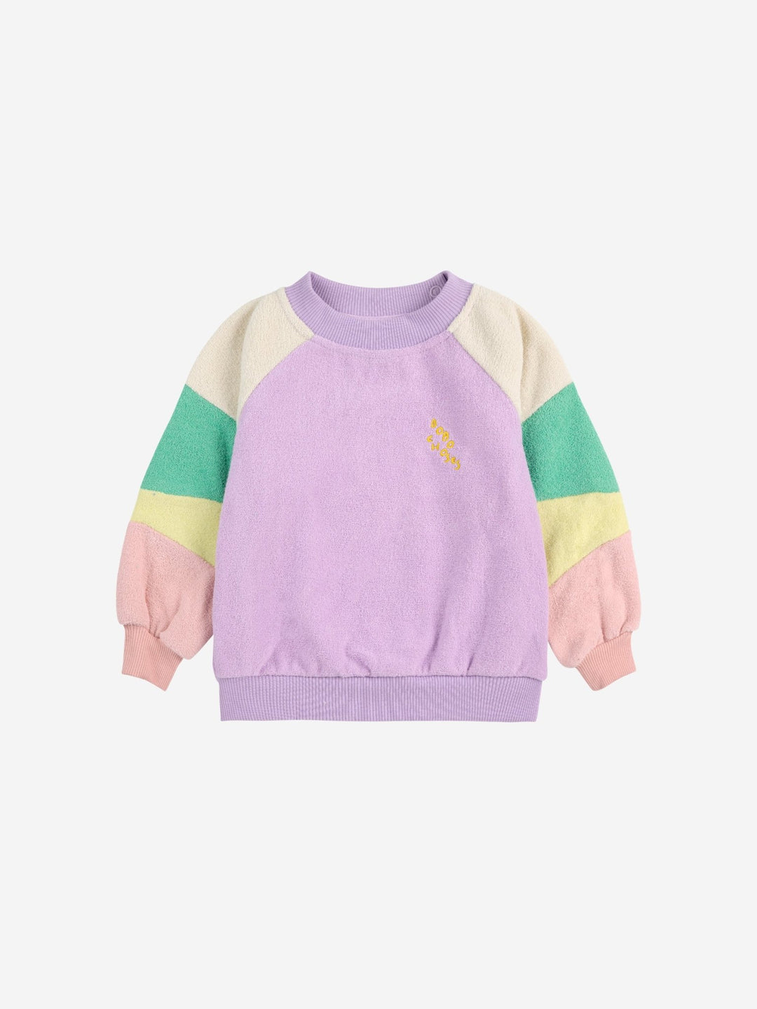 Lila Colorblock Terry Sweatshirt - Lavender - Posh New York