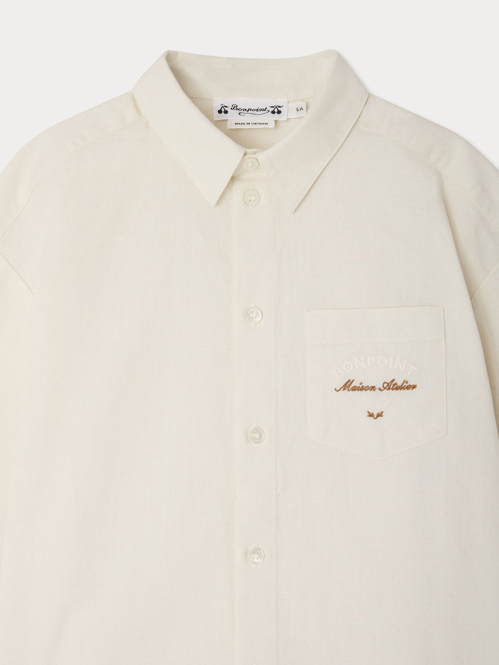 Linen Shirt With Pocket - Blanc Lait 002 - Posh New York