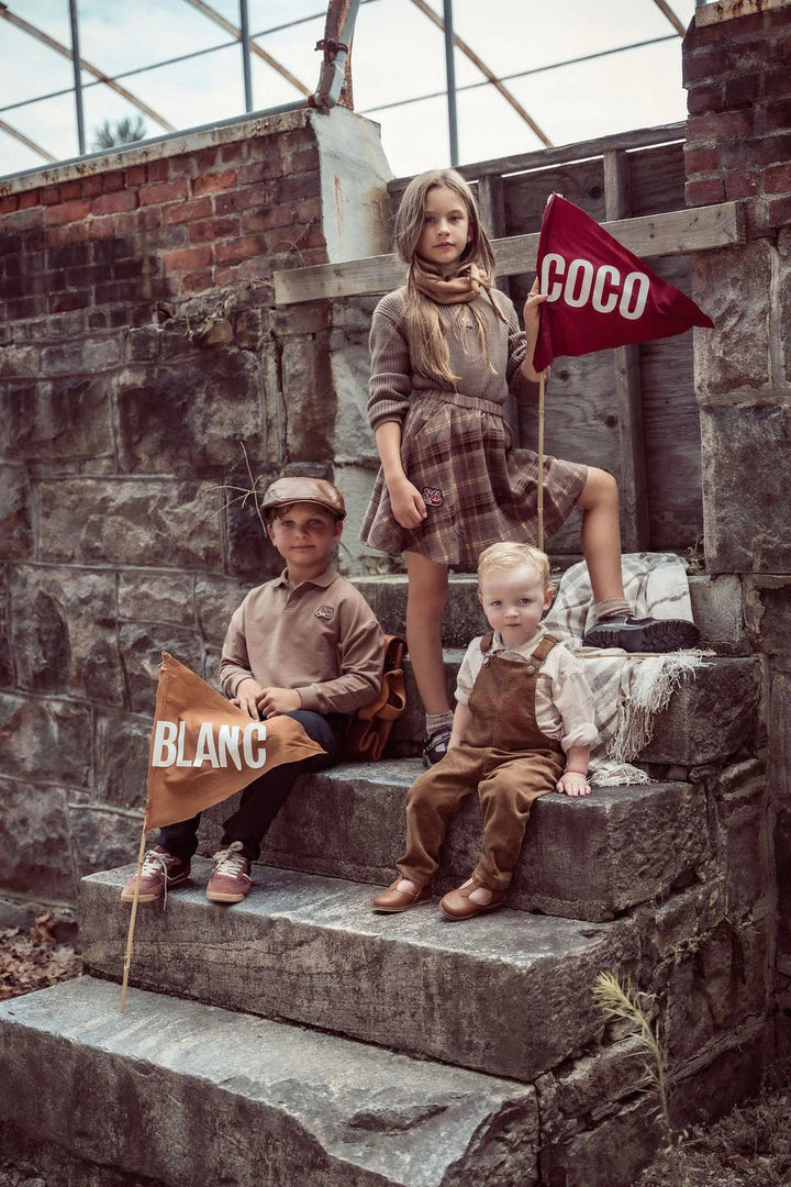 Long Corduroy Overalls - Tan - Posh New York
