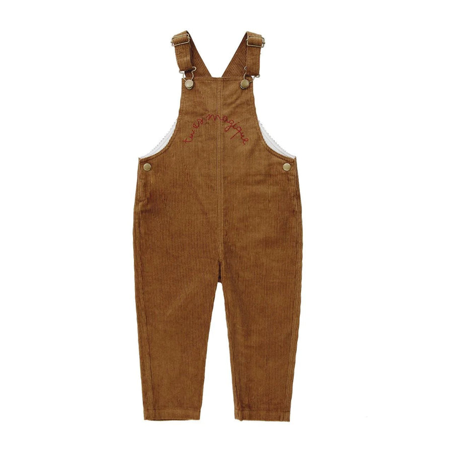 Long Corduroy Overalls - Tan - Posh New York