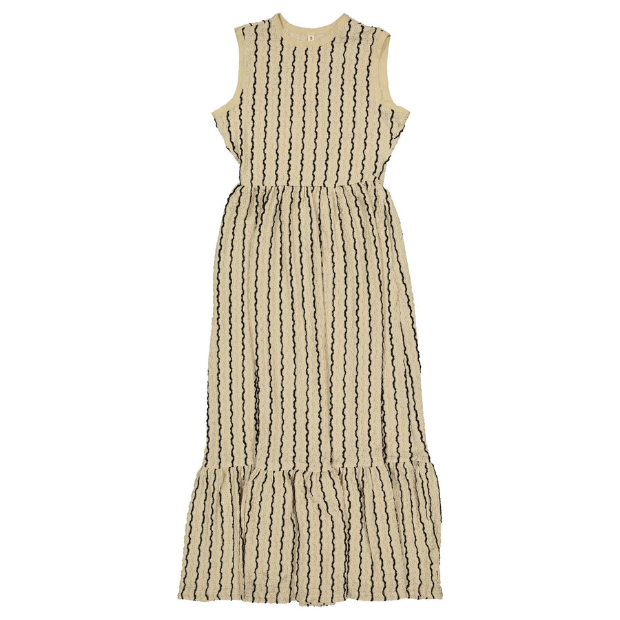 Long Dress Creem - Cream Stripe - Posh New York