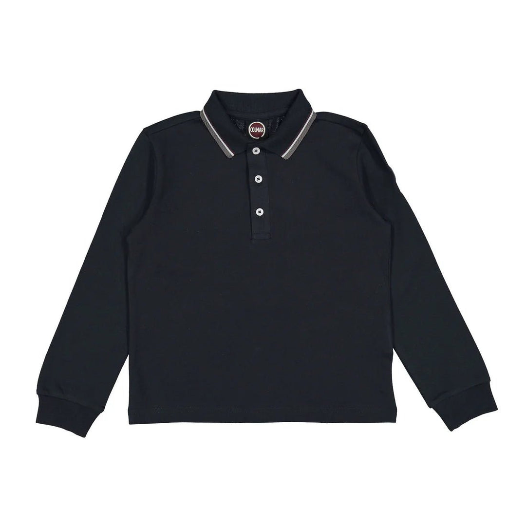 Long Sleeves Piquet Polo with Contrast Collar - 733 - Posh New York