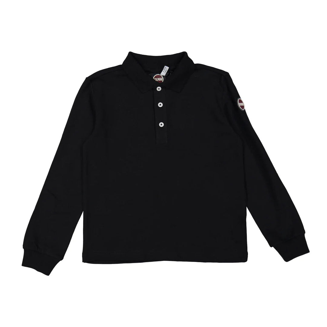 Long Sleeves Piquet Polo with Contrast Collar - 99 - Posh New York