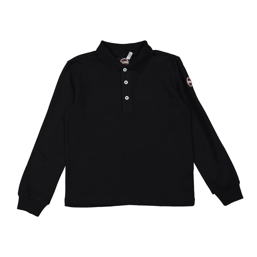 Long Sleeves Piquet Polo with Contrast Collar - 99 - Posh New York