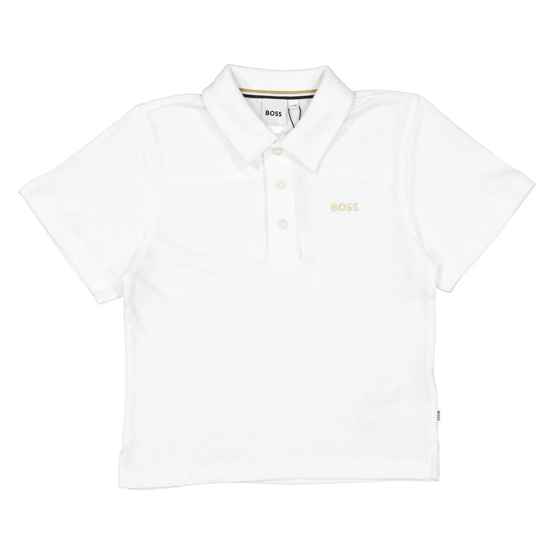 Loose Fit SS Polo - White - Posh New York