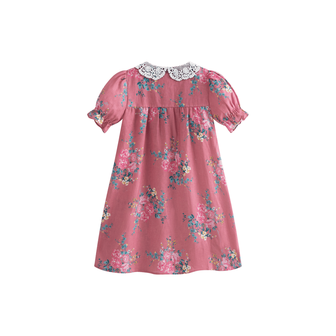 Loredana Dress Pink Flowers - Pink Flowers - Posh New York