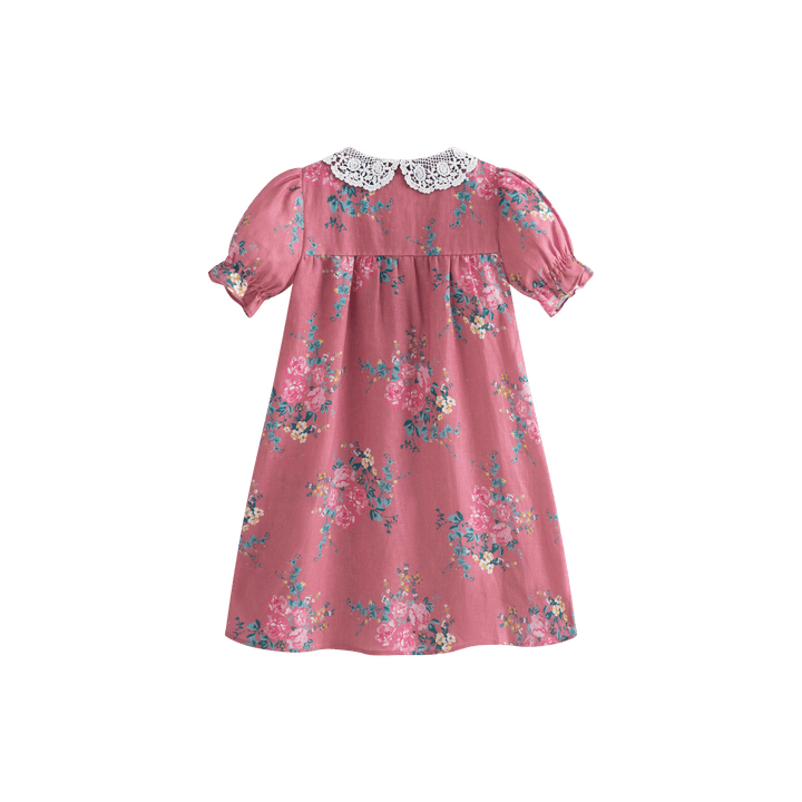 Loredana Dress Pink Flowers - Pink Flowers - Posh New York