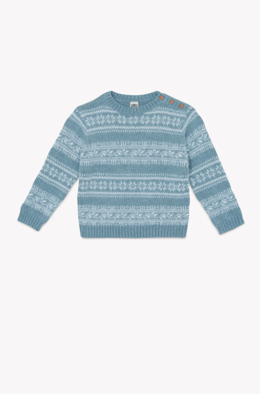 Loustic Poilu Sweater - Bleu Givre - Posh New York