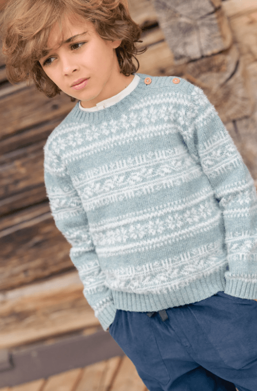 Loustic Poilu Sweater - Bleu Givre - Posh New York