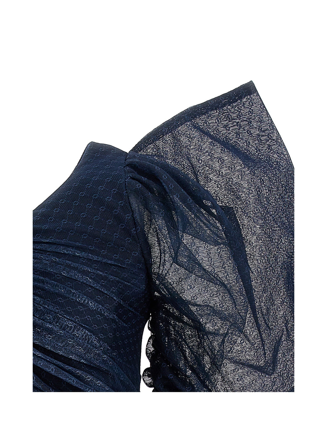 Ls All Over Print Tulle Dress - Blue - Posh New York