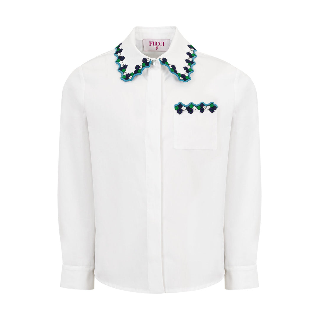 LS Button Down Shirt - White Blue - Posh New York