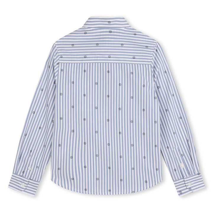 LS Shirt Allover Double B Print - White - Posh New York