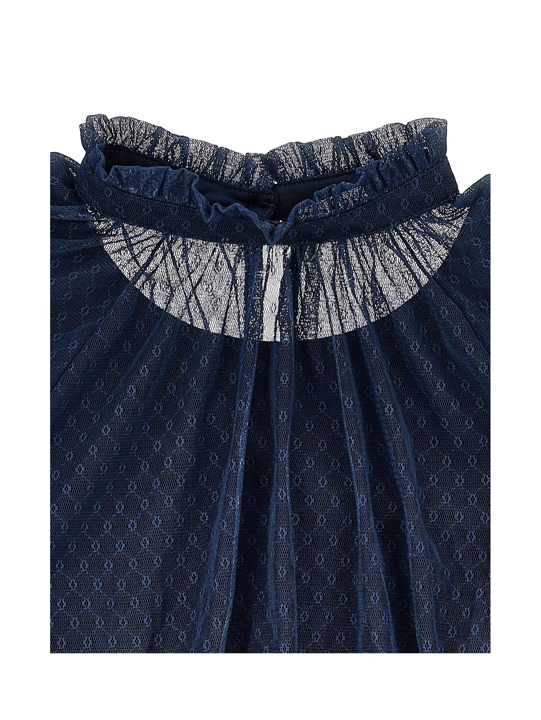 Ls Tulle Blouse - Navy - Posh New York
