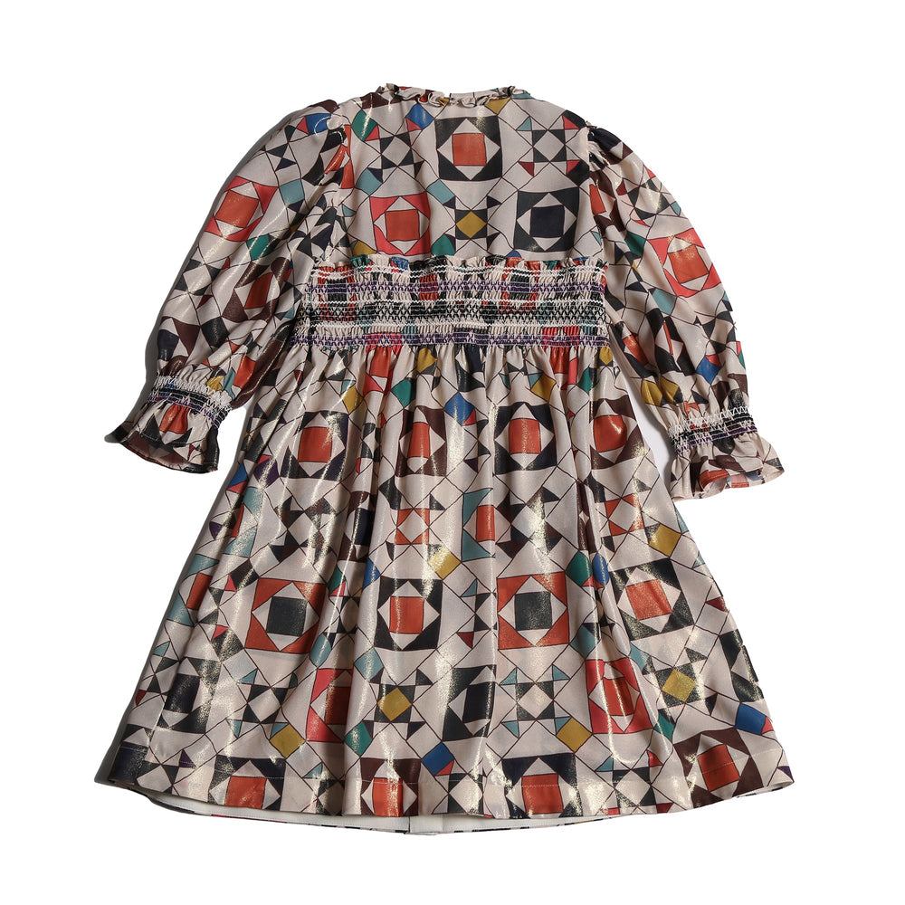 Luna Smocked Shirt Dress - Rainbow - Posh New York