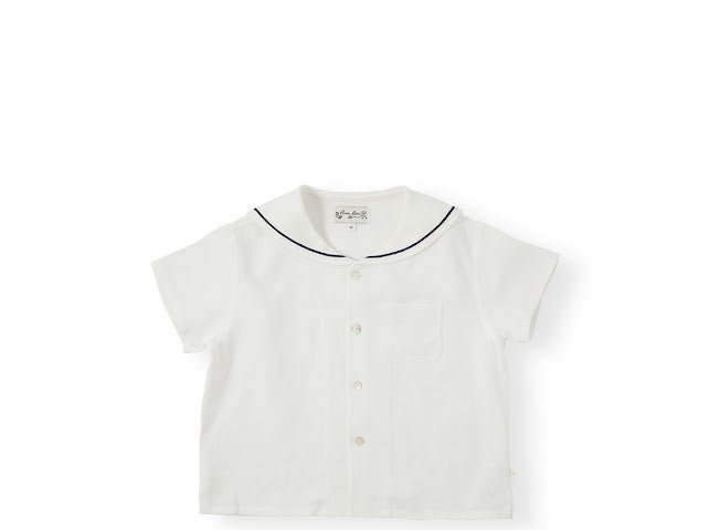 Marine Collar Shirt - Ivory - Posh New York