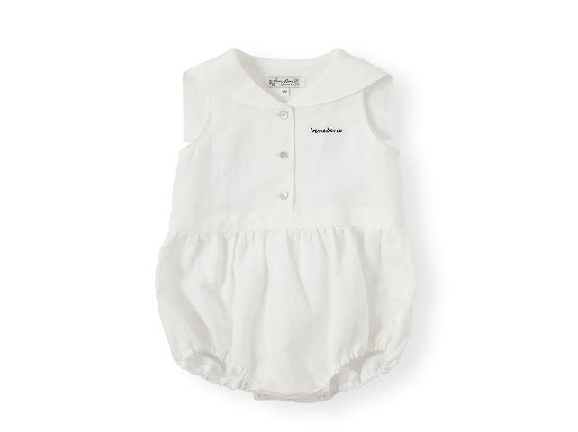 Marine Linen Romper - Ivory - Posh New York
