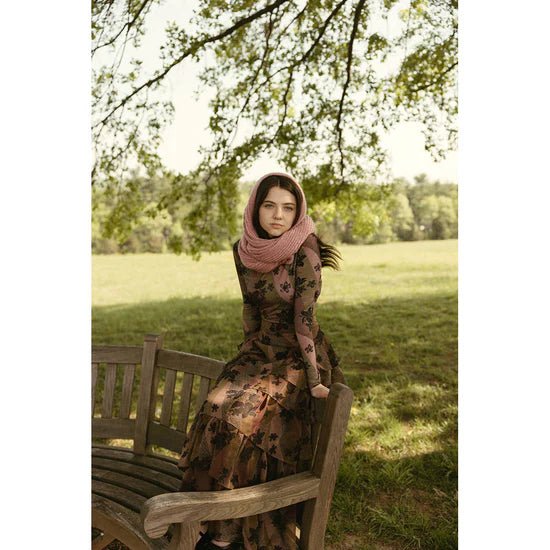 Mauve Patch Floral Turtleneck - Print - Posh New York