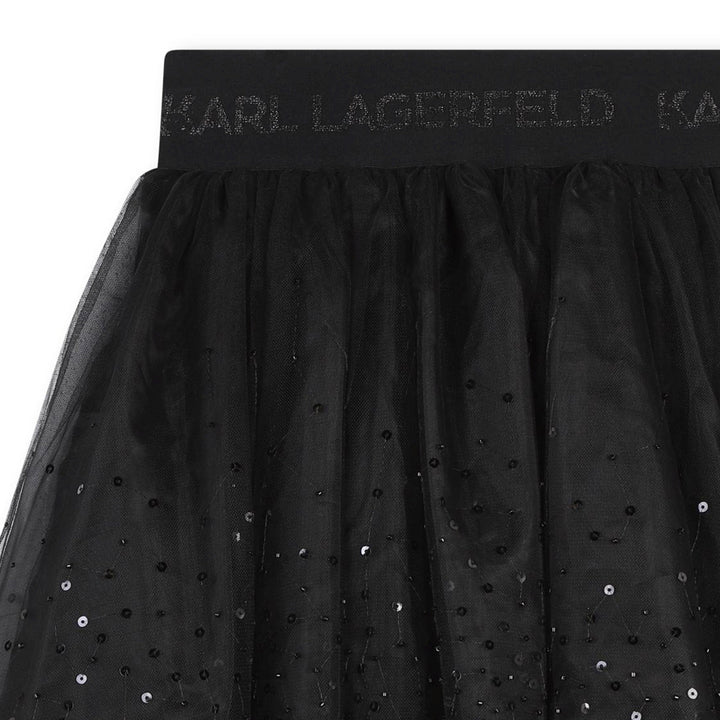 Mesh Tutu with Sequins - Black - Posh New York