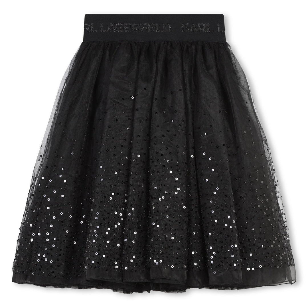 Mesh Tutu with Sequins - Black - Posh New York