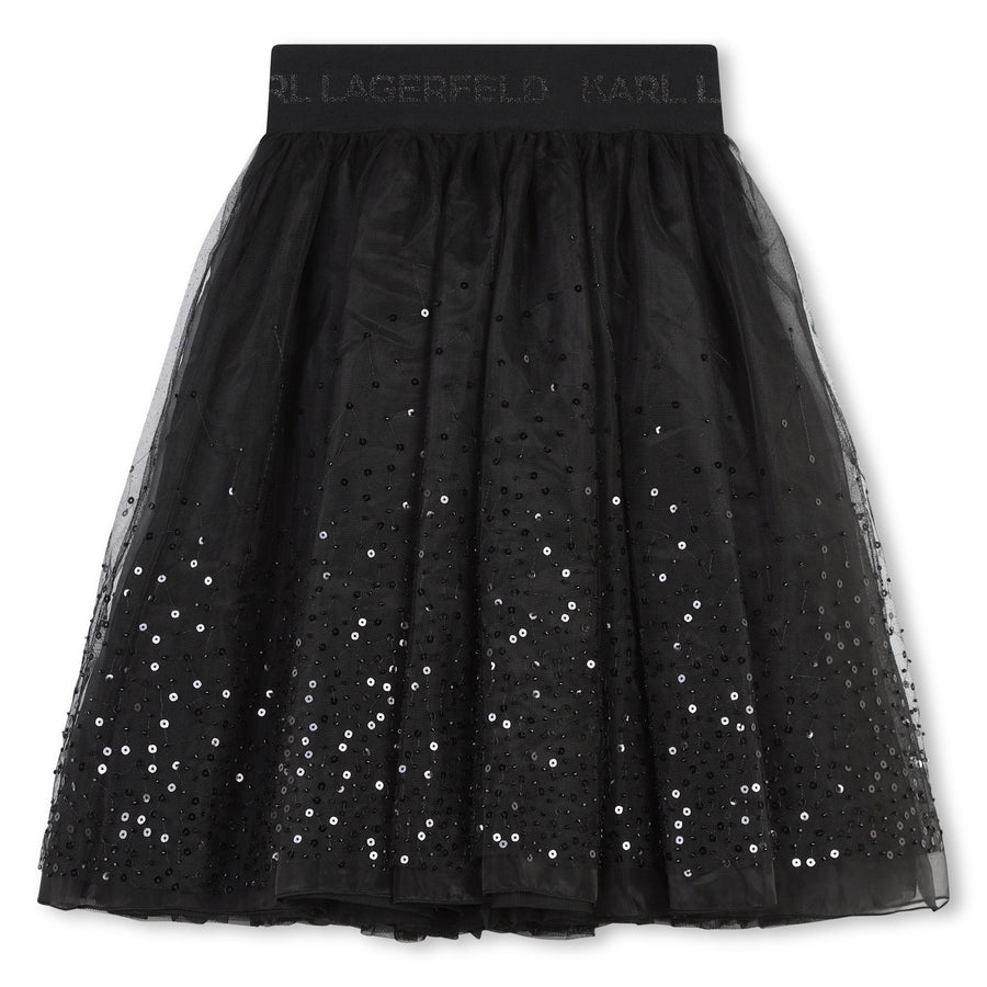 Mesh Tutu with Sequins - Black - Posh New York