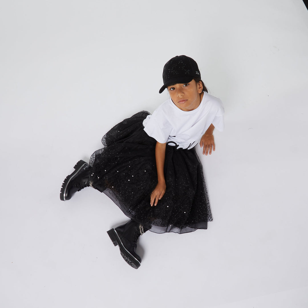 Mesh Tutu with Sequins - Black - Posh New York