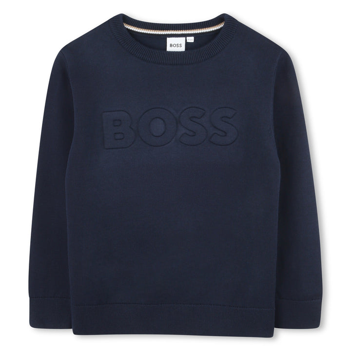 Mini Me Knit Embossed Logo - Navy - Posh New York