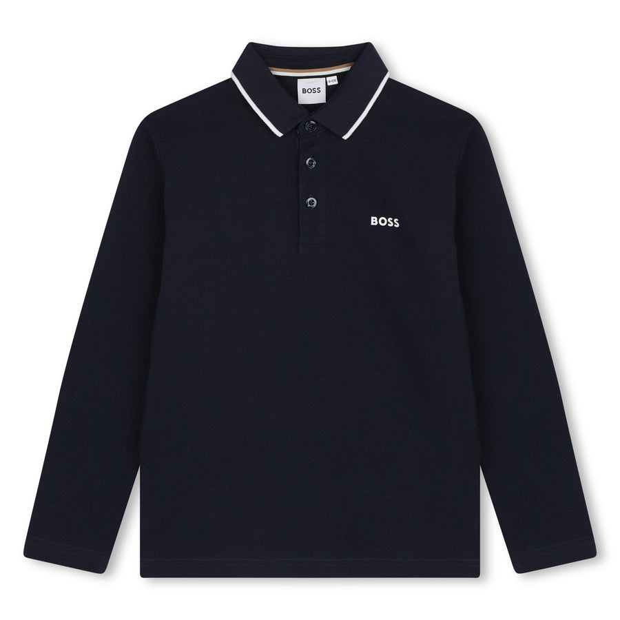 Mini Me LS Polo - Navy - Posh New York