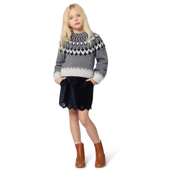 Mini Me Sweater Wool - Heather Grey - Posh New York