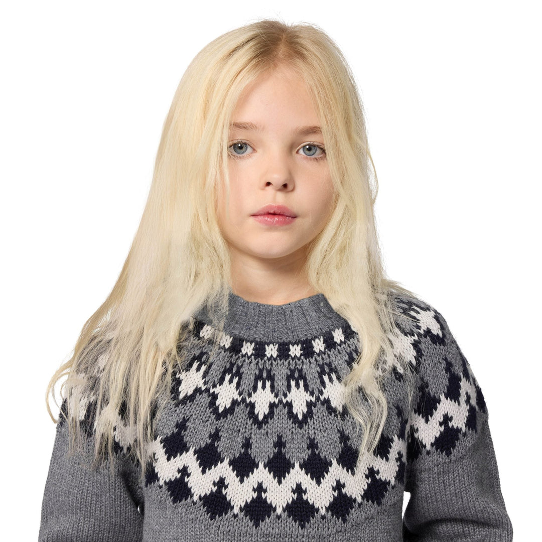 Mini Me Sweater Wool - Heather Grey - Posh New York