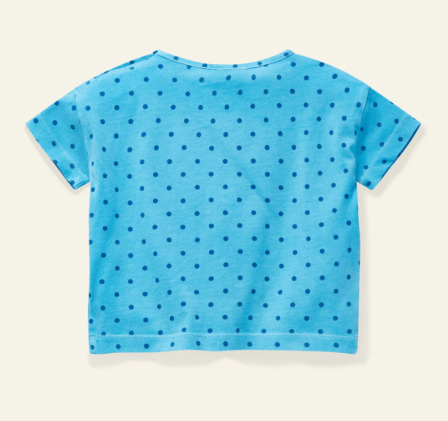 Mini Ribbon Polka Dot Tee - Sky Blue - Posh New York