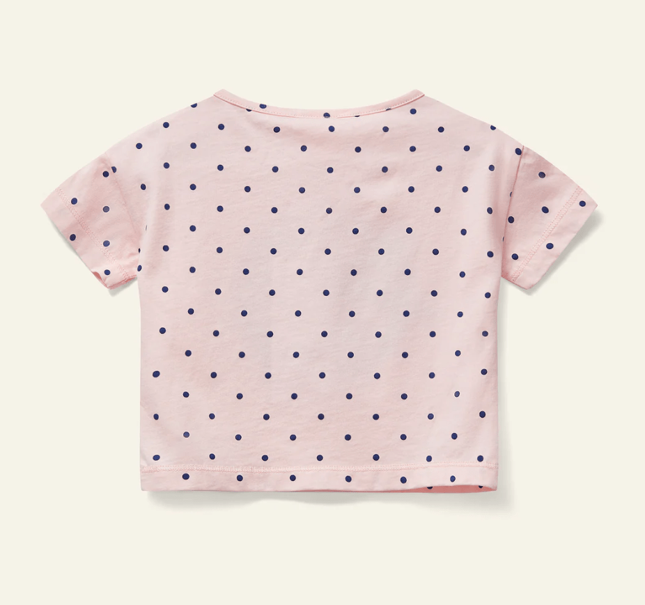 Mini Wynken Tee Organic - Pale Pink Polka - Posh New York