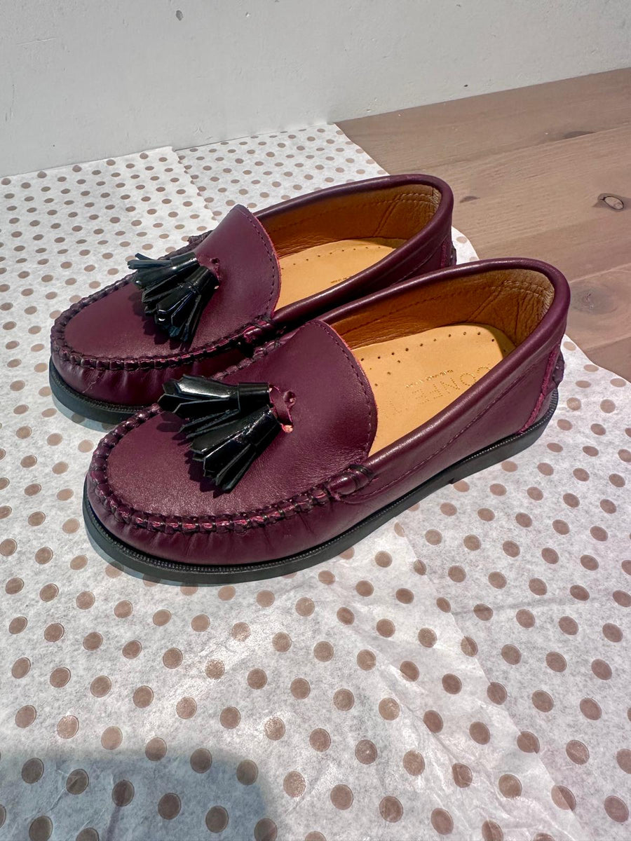 Napa Burgundy Loafers with Fringes - Bugundy - Posh New York