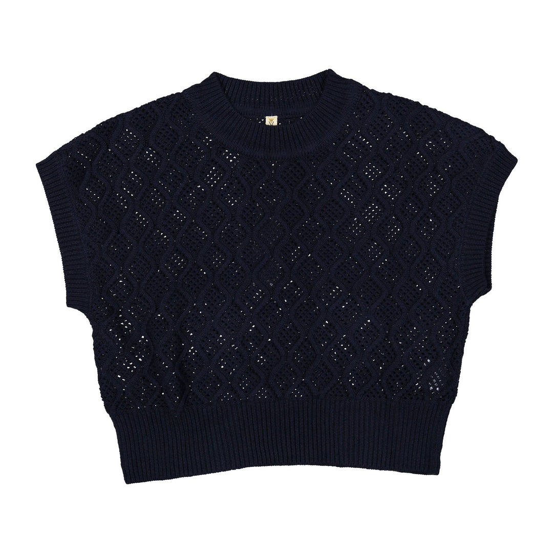 Navy Knit Vest - Navy - Posh New York