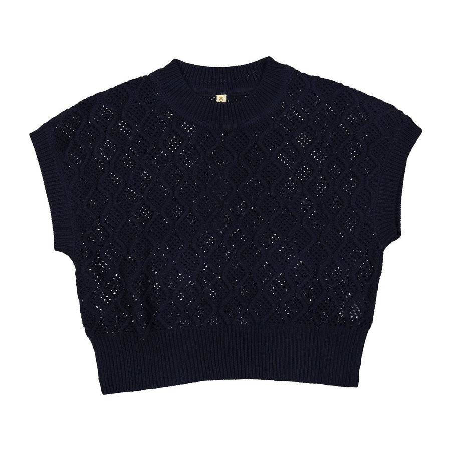 Navy Knit Vest - Navy - Posh New York