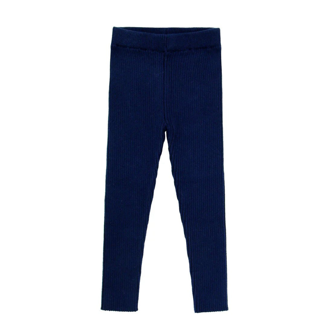 Navy Ribbed Leggings - Navy - Posh New York