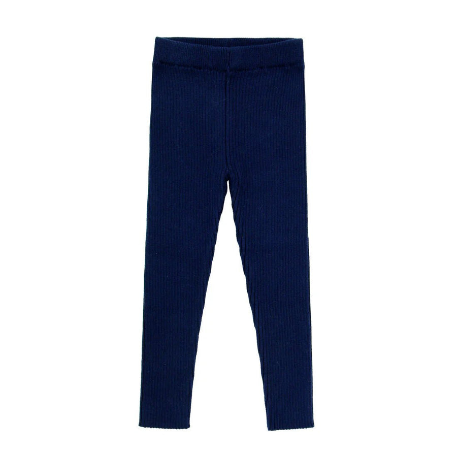 Navy Ribbed Leggings - Navy - Posh New York
