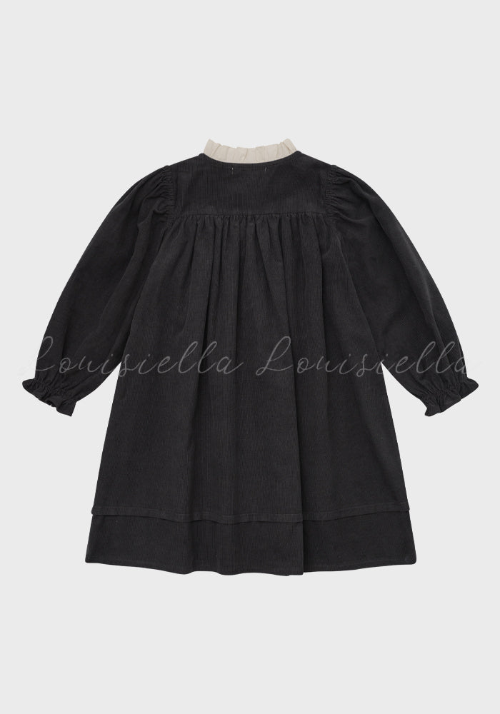 Noir Corduroy Dress - Black - Posh New York