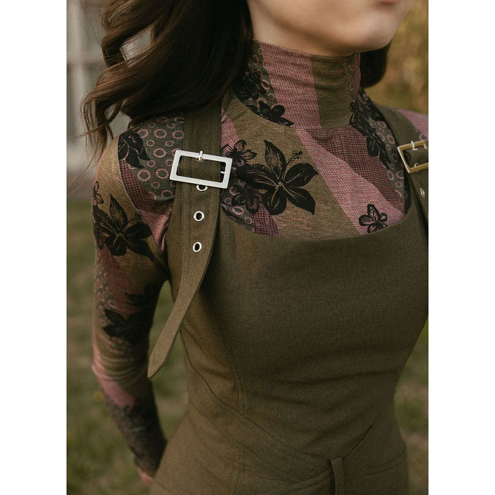 Olive Buckle Jumper - Olive - Posh New York