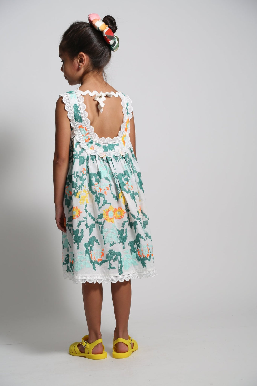 Ophelia Scalloped Sundress - Cyrprus Mix - Posh New York