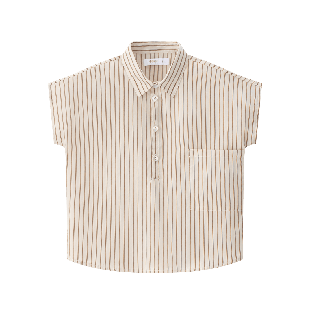 Oversized Striped Shirt - Cream Stripe - Posh New York