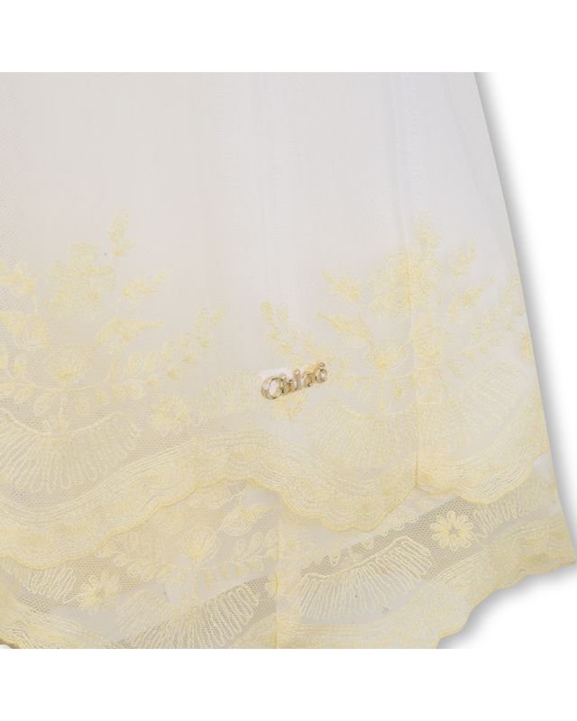 Pastel Colored Floral Embroideries Dress - 117 OffWhite - Posh New York